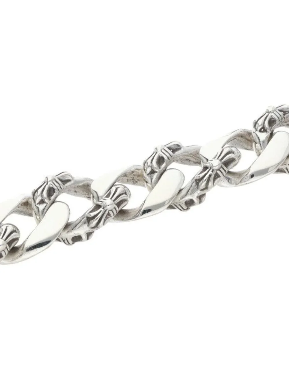 Chrome Hearts Fncy Chn Lnk Fancy Link Clip Silver Bracelet